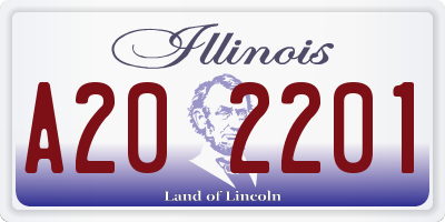 IL license plate A202201