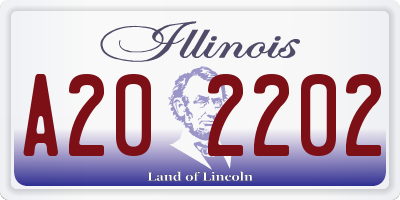 IL license plate A202202