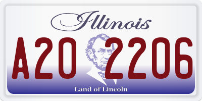 IL license plate A202206