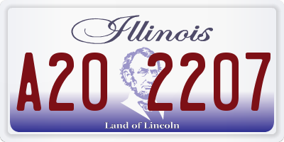 IL license plate A202207