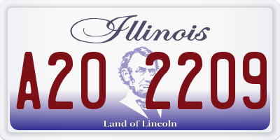IL license plate A202209