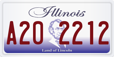 IL license plate A202212