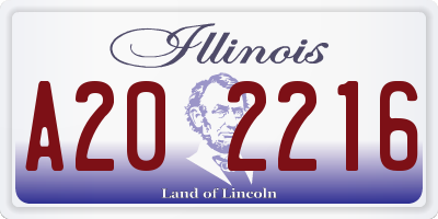 IL license plate A202216