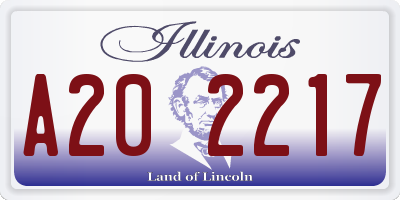 IL license plate A202217
