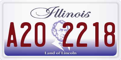 IL license plate A202218