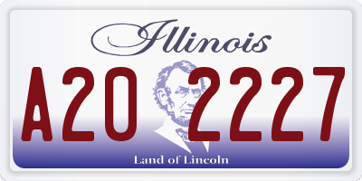 IL license plate A202227