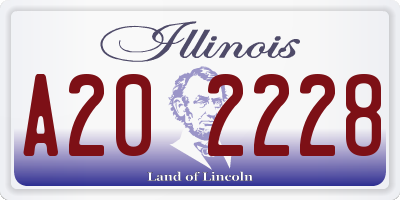 IL license plate A202228