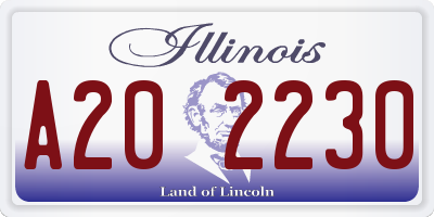 IL license plate A202230