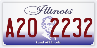 IL license plate A202232