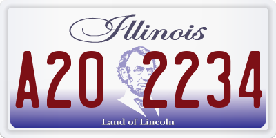 IL license plate A202234