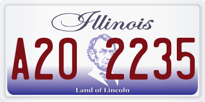 IL license plate A202235