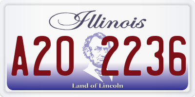 IL license plate A202236