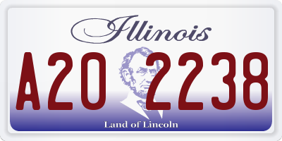 IL license plate A202238