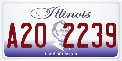 IL license plate A202239