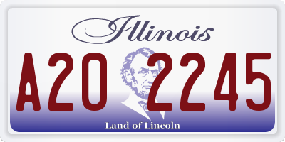 IL license plate A202245
