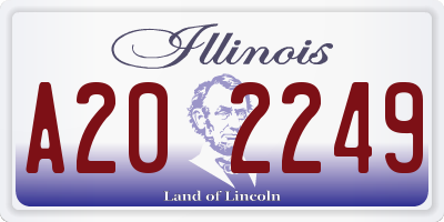 IL license plate A202249