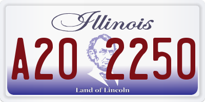 IL license plate A202250