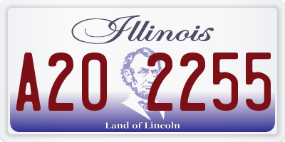 IL license plate A202255
