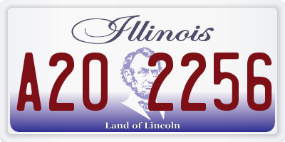IL license plate A202256