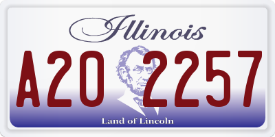 IL license plate A202257