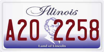 IL license plate A202258