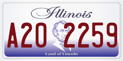 IL license plate A202259