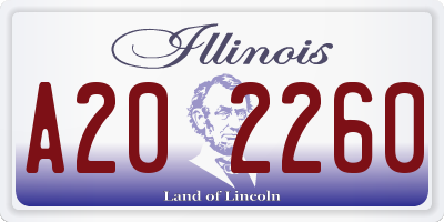 IL license plate A202260
