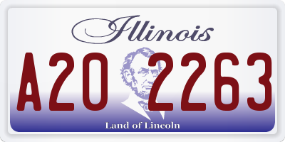 IL license plate A202263