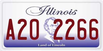 IL license plate A202266
