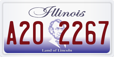 IL license plate A202267
