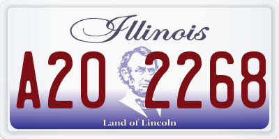 IL license plate A202268