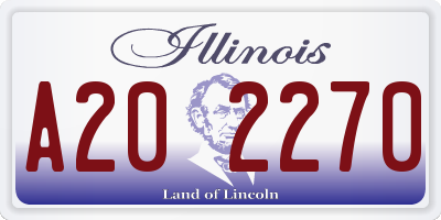 IL license plate A202270