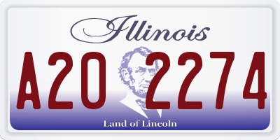 IL license plate A202274