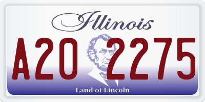 IL license plate A202275