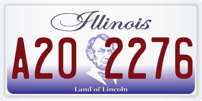 IL license plate A202276