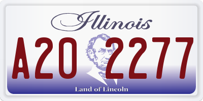 IL license plate A202277