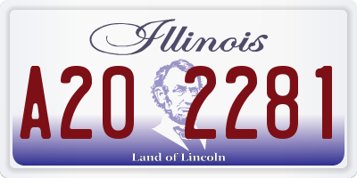 IL license plate A202281