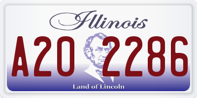 IL license plate A202286