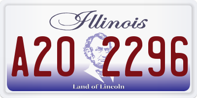 IL license plate A202296