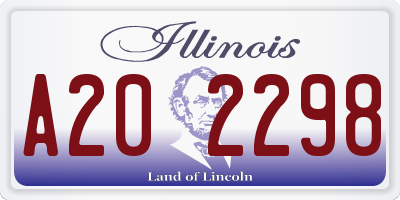 IL license plate A202298