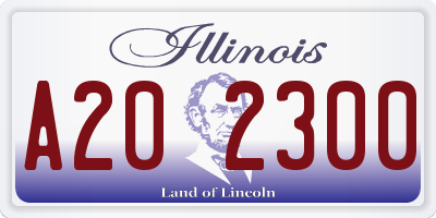 IL license plate A202300