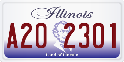 IL license plate A202301