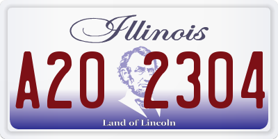IL license plate A202304