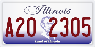 IL license plate A202305