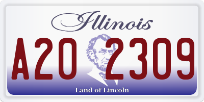 IL license plate A202309