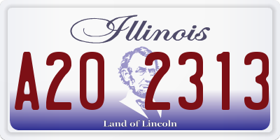 IL license plate A202313