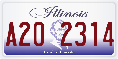 IL license plate A202314