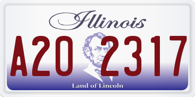 IL license plate A202317