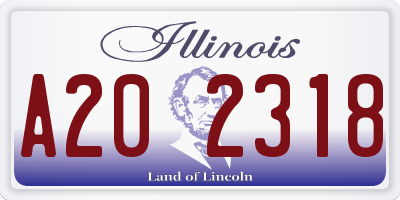 IL license plate A202318