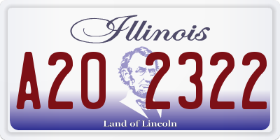 IL license plate A202322